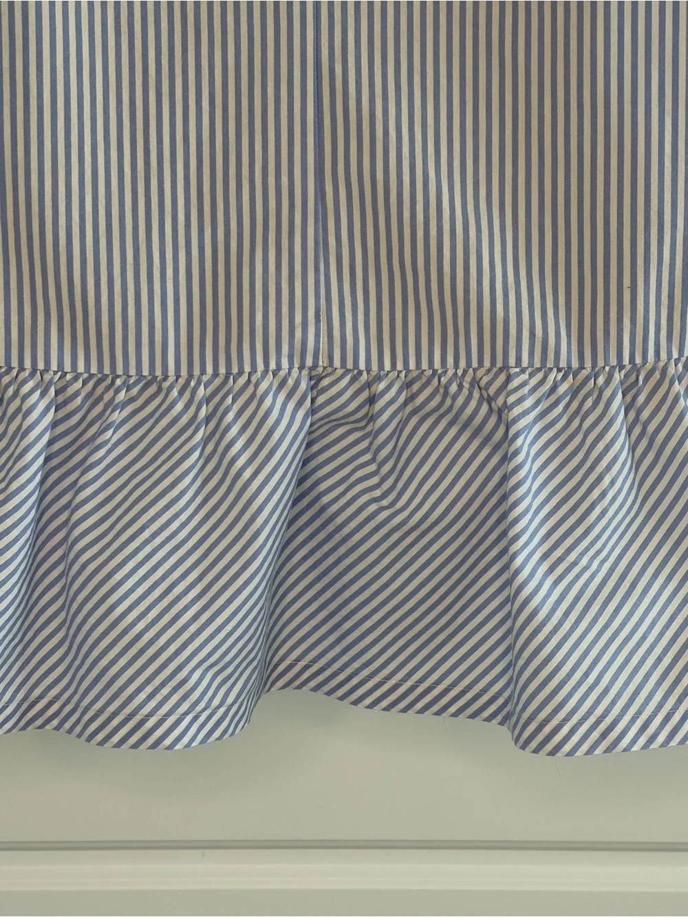 J. Crew Blue & White Cotton Striped Hampton Style Bow Tie Back Peplum Sz Small